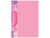 Папка с 20 прозр.вклад. Бюрократ Pastel PAST20PINK A4 пластик 0.5мм торц.карм с бум. встав розовый