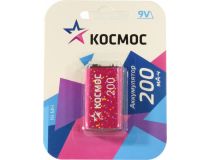 Аккумулятор Космос КОСNI-MH6F22 (9V, 200mAh) NiMH, типа  Крона 