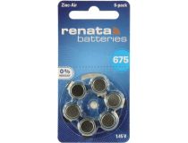 RENATA 675/PR44-6 (Zinc-Air, 1.45V)  уп. 6 шт 