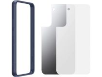 (EF-MS906CNEGRU) Чехол (клип-кейс) Samsung для Samsung Galaxy S22+ Frame Cover темно-синий/прозрачный