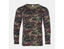 РОССИЯ Лонгслив термо мужской НАЧЁС камуфляж пятна, цвет зелёный, размер 54 9335885