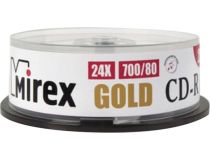 201793 Диск CD-R Mirex 700 Mb, 24х, Gold, Cake Box (50), (50/300)