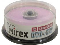 DVD+RW Disc Mirex 4.7Gb 4x  уп. 25 шт  на шпинделе 202592 