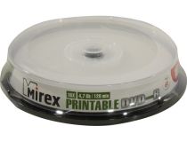 DVD-R Disc Mirex 4.7Gb 16x  уп. 10 шт  на шпинделе, printable 204589 