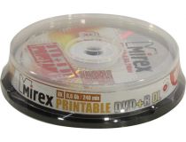 DVD+R Disc Mirex 8.5Gb 8x уп. 10 шт Double Layer, на шпинделе, printable 204268 