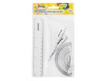 Набор Silwerhof 160151 Солнечная коллекция пластик прозрачный компл.:лин.15см/угольн.30х11см/угольн.45х8см/трансп.180