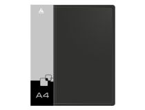 Папка на 4-х D-кольцах Бюрократ -0840/4DBLCK A4 пластик 0.8мм кор.40мм внутр. с вставкой черный