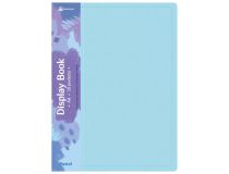 Папка с 10 прозр.вклад. Бюрократ Pastel PAST10BLUE A4 пластик 0.5мм торц.карм с бум. встав голубой