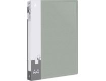 Папка на 2-х D-кольцах Бюрократ -0840/2DGREY A4 пластик 0.8мм кор.40мм внутр. с вставкой серый