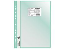 255120-04 Папка-скоросшиватель Silwerhof A4 прозрач.верх.лист 10 вкладышей боков.перф. полипропилен зеленый