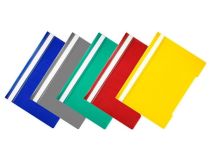 Папка-скоросшиватель Бюрократ Economy -PSE20/1 A4 прозрач.верх.лист пластик ассорти