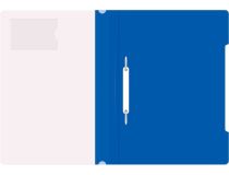 Папка-скоросшиватель Бюрократ -PS-V20BLU A4 прозрач.верх.лист карм.для визит. пластик синий 0.12/0.16