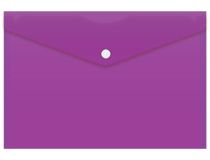 Конверт на кнопке Бюрократ -PK804A5NVIO A5 непрозрачный пластик 0.18мм фиолетовый