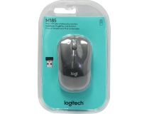 Logitech M185 Swift Grey Wireless Mouse 910-002235  (RTL) USB 3btn+Roll уменьшенная