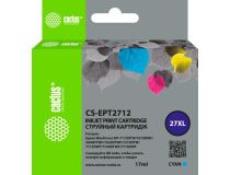 Картридж Cactus CS-EPT2712 (27XL) Cyan для Epson WorkForceWF-3620/3640/7110/7610/7620