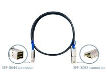 QNAP CAB-SAS10M-8644-8088  Кабель SFF-8611 - SFF-8643 1м