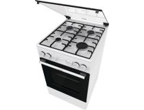 Плита Комбинированная Gorenje GK5A21WH белый/черный (стеклянная крышка) реш.сталь