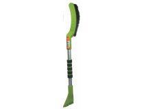 LI-SA LS280 Щетка для снега cо скребком поролоновая ручка, изогнутая, салатово-зеленая (63см) 46435