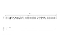 Hyperline SHE-10SH-10IEC-S-AIEC Блок розеток, вертикальный, 10 розеток Schuko
