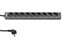 Hyperline SHT19-9SH-2.5EU Блок розеток горизонтальный, 9 розеток Schuko