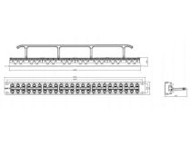 Patch Panel 19 1U 48 port кат.5e Hyperline PPHD-19-48-8P8C-C5e-110D 