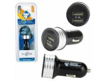 NOVA BRIGHT Зарядное устройство для моб. телефонов, 2 USB-порта, 2100мА, 12/24В 46897