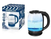 ERGOLUX ELX-KG05-C02 чайник стеклянный (черный,1.8л, 220-240В, 1600 Вт)