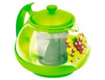 MALLONY Чайник заварочный DECOTTO-G-750, объем: 0,75 л, с пластик ручкой, фильтр из нерж стали (910114)