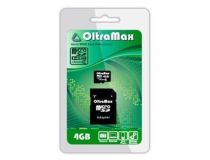OLTRAMAX MicroSDHC 4GB Class4 + адаптер SD