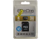 OltraMax OM004GCSDHC10 microSDHC 4Gb Class10 + microSD-- SD Adapter