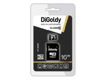 DIGOLDY 16GB microSDHC Class10 + адаптерSD