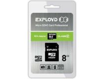 EXPLOYD MicroSDHC 4GB Class4 + адаптер SD