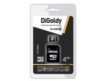 DIGOLDY 4GB microSDHC Class10 + адаптер SD