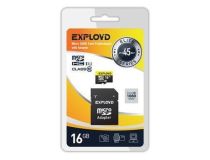 EXPLOYD MicroSDHC 16GB Class10 + адаптер SD