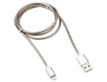REXANT (18-7057) Кабель REXANT USB-Lightning 2 A, 1 м, матовая сталь