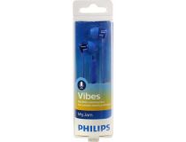 Наушники с микрофоном PHILIPS SHE3705BL (с регулятором громкости)
