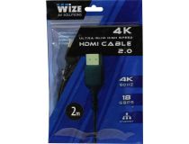 Wize WAVC-HDMIUS-2M Кабель HDMI to HDMI (19M -19M) 2м ver2.0 139456 