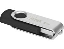 13600-FMURUS08 Флеш накопитель 8GB Mirex Swivel, USB 2.0, Черный