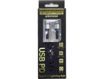 JETACCESS JA-DC60 2м Silver Кабель USB 2.0 AM -  USB-C/Lightning 2м