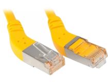 232956 Hyperline PC-APM-STP-RJ45/L45-RJ45/R45-C5e-5M-LSZH-YL П-корд F/UTP угл, экр, лев. 45°-прав. 45°,Cat.5e , 5 м,жел