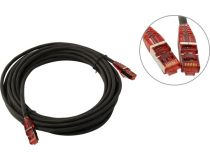 Hyperline PC-LPM-STP-RJ45-RJ45-C5e-5M-LSZH-BK Patch Cord FTP кат.5e LSZH, 5м, чёрный 