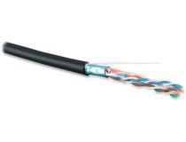 236290 Hyperline FUTP4-C5E-S24-OUT-LSZH-BK-500 (500 м) F/UTP, категория 5e, 4 пары(24 AWG), одножильн.(solid), экран-ф