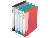 Папка на 2-х кольцах Бюрократ -0818/2RBLCK A4 пластик 0.7мм кор.18мм внутр. с вставкой черный