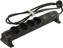 Сетевой удлинитель Legrand 694616  1.5м (4 розетки, 2xUSB)