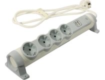 Сетевой удлинитель Legrand 694615  1.5м  (4 розетки, 2xUSB)