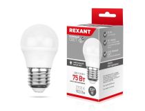 604-039 Лампа светодиодная Шарик (GL) 9,5Вт E27 903Лм 2700K теплый свет REXANT