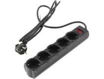 Сетевой фильтр CBR CSF 2505-1.8 Black CB  1.8м (5 розеток)