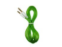 Кабель аудио CBR 3.5 jack CB 10 (Shine) Green, 1,5 м.