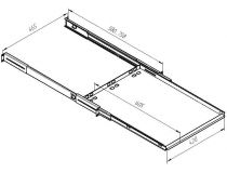 NT SKS2 G Полка 19 выдвижная для клавиатуры, серая L=620-750 мм, с направляющими