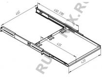 NT SKS1 G Полка 19 выдвижная для клавиатуры, серая L=450-580 мм, с направляющими
